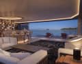 The lounge at waterline level.