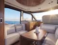 The lounge with light-coloured upholstery.