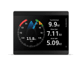 Das Garmin GMI 40 kann Daten wie scheinbaren Windwinkel, wahre Windgeschwindigkeit, Fahrt durchs Wasser und Wind-VMG auf einer Seite bündeln.