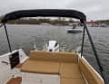 Die L-Sitzbank im Heck der Atlantic Marine 720 DC