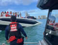 The United States Coast Guard rescued a group of over 30 influencers on Saturday because their rented yacht was taking on water.