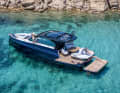 Gran Turismo 50 Alpine Limited Edition: With a surface area of seven square metres, the retractable swim platform is akin to a jetty; at the stern, the side panels fold down to create a six-metre-wide cockpit.