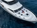 Sun lounger on the foredeck.