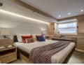The owner's cabin on the Grand Trawler 63.