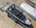 Bird’s-eye view: A view from above of the numerous solar panels.