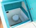 Die kleine Toilette an Bord