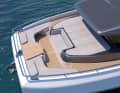 The foredeck offers cosy seating/lounger combinations.