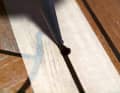 To repair, use a compatible material and apply generously so that the hole is filled completely