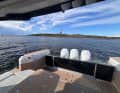 The rear doors can be opened on both the port and starboard sides.