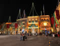 Festive: Decorated market square in the old town centre of Vittoriosa