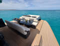 The lounge at the stern of the boat