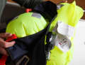 Check the safety equipment, including the life jacket.