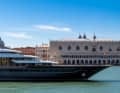 A warm destination: the 115-metre structure looks perfect against the backdrop of Venice.