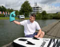 Product presentation on the exhibition lake: electric fin from JayKay GmbH