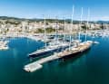 Bekannte Gäste: Mit der 125-Meter-„Koru“ von Jeff Bezos und der 106 Meter langen „Black Pearl“ lagen kürzlich zwei der größten Segelyachten der Welt nebeneinander am CdM-Kai