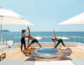 Yoga on "Lady E", bookable via Burgess.