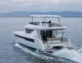The boat is powered by two 250 hp engines