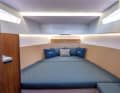 There is a large double berth below deck.
