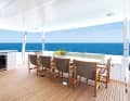 The covered upper deck offers magnificent views.