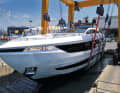 Vom Stapel: Die zweite Mangusta GranSport 34 schwimmt - nur zwei Monate nach der ersten.