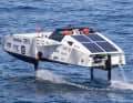 In der SeaLab Class hatte das Swiss Solar Boat nach Speed Race sowie Ausdauer und Manövrier-Aufgaben den Bug vorn.