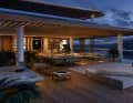 Sheltered: a shaded dining area and lounge.