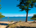 A name that says it all: the hidden Sandvik in the north of the island of Torsö not only offers one of the rarest beaches in the area, but also a place to drop anchor