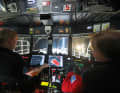 Night flight: Skipper Odd Arne Hermansen at his workplace