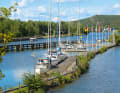The guest harbour of Lilla Edet is located above the lock - a good stopover