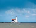The Paard van Marken (Horse of Marken) lighthouse on its narrow peninsula, a popular excursion destination in good weather