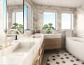 Carla Guilhem: Her bathroom design.