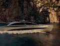 The 27-metre-long planing yacht, with its bold hull lines and striking appearance, was developed in collaboration between Studio Vallicelli Design and the Ferretti Group’s design department.