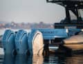 Three 500 hp racing outboards from Mercury