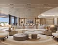 The flats are between 113 and 982 square metres in size and are furnished and designed entirely according to the owner's taste. Prices for small suites start at around 8.7 million euros. | Renderings: Ulyssia Residences AG
