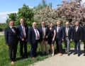 Das Präsidium des DMYV (v.li.): Ehrenpräsident Winfried Röcker, Sven Greif und Helmut von Veen, Verbandsratsvorsitzender Michael Martini, Bundesjugendratsvorsitzende Nadine Kössler, Präsident Frank Dettmering, 1. Vizepräsident Gisbert König, Schatzmeister und 2. Vizepräsident Eckhard Ding, Uwe Gerlach
