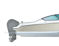 Correct: If the boat is almost parallel on the water, nothing needs to be changed.  This means that the sports boat stays on course and is also economical when travelling.