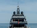 When extended: Two mobile terraces add 20 square metres to the 42-square-metre beach club. One level up, two balconies extend the cockpit. These can even remain open whilst the boat is underway.