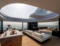 Oberdeck: Großes Skylight für das Open-Air-Gefühl.