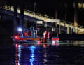 Firefighters searching for the missing skipper
