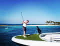 Playing golf on the foredeck