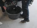 Place a large container of water under the engine; never allow it to run dry.