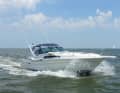 The Searay 330 was representative of boats with shaft drives