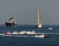 Die RacingBirds in Action vor den Superyachten