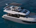 Die neue Fahrtenyacht verbindet die charakteristische Trawler-Silhouette mit einem modernen, klaren Design.
