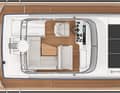 The flybridge of the Targa 37.