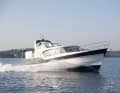 The new 14-metre boat from the Cockwells shipyard.