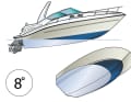 Inefficient: The stern of the boat hangs low in the water. With planing boats, this is a sure sign of underpowering or totally incorrect trim. Displacement boats cannot overcome this speed level even with powerful engines.