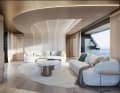 Phathom Studio describes its design philosophy as ‘Soft Minimalism’. The focus is on tranquillity, comfort and a seamless connection between indoor and outdoor spaces. Light shades of white and cream are combined with sandy and neutral tones. Materials such as stone, linen and leather are intended to create a cosy, understated atmosphere.