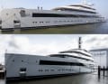 Above the old, below the new "Moonrise". There are five years in between. Jan Koum's "Moonrise" yachts are characterised by slim, clear lines with long ribbon windows, portholes and a vertical stem. The lines were again developed by Feadship's own design office, Studio De Voogt.