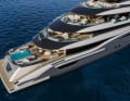 Cascades: The decks taper off towards the stern in an oval shape.